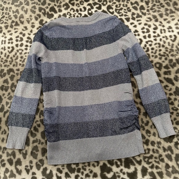 77kids by American Eagle Glitter Cardigan with Pockets in Blue Size XS 5 6 - Picture 7 of 17